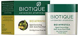 Biotique Bio Myristica Spot Correcting Anti Acne Face Pack (20gm)