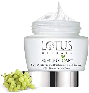 Lotus Herbals WHITEGLOW Skin Whitening & Brightening Gel Creme, SPF 25 (60gm)