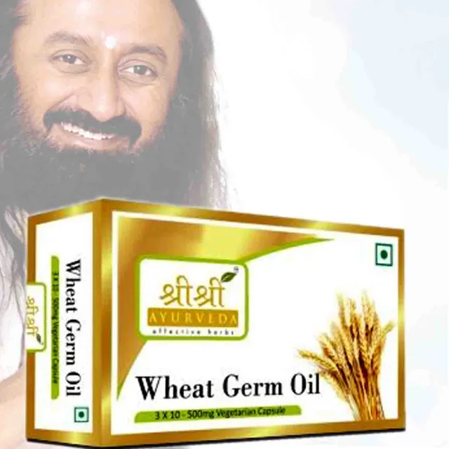 Sri Sri Sattva Wheat Germ Oil 500mg (3 X 10 Vegcapsules)