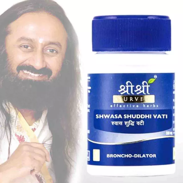 Sri Sri Sattva Shwasa Shuddhi Vati 500mg (2 X 60 Tablets)