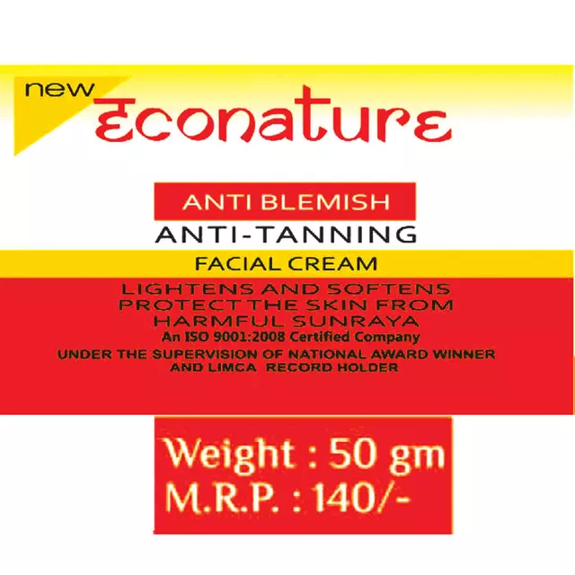 Econature Anti Blemish Facial Cream (2 X 50gm)