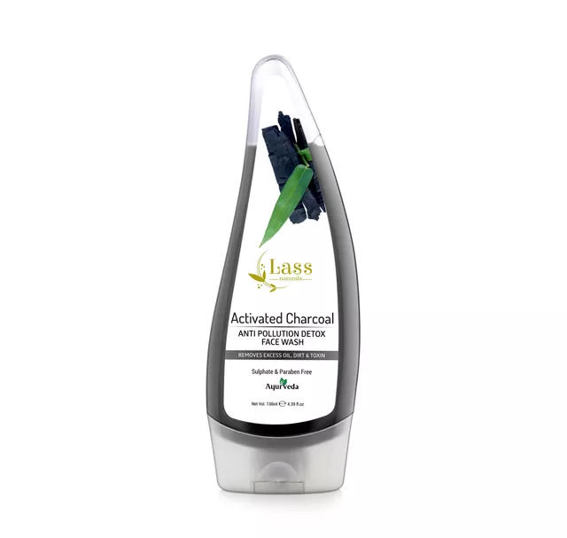 LASS Naturals Activated Charcoal Face Wash (130ml)
