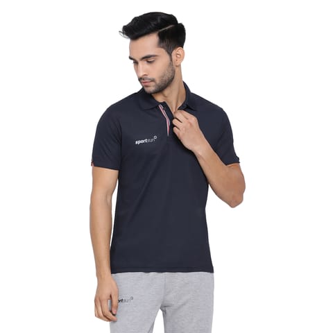 Sport Sun Dry Fit Max Polo T Shirt For Men's Navy Blue MP 01