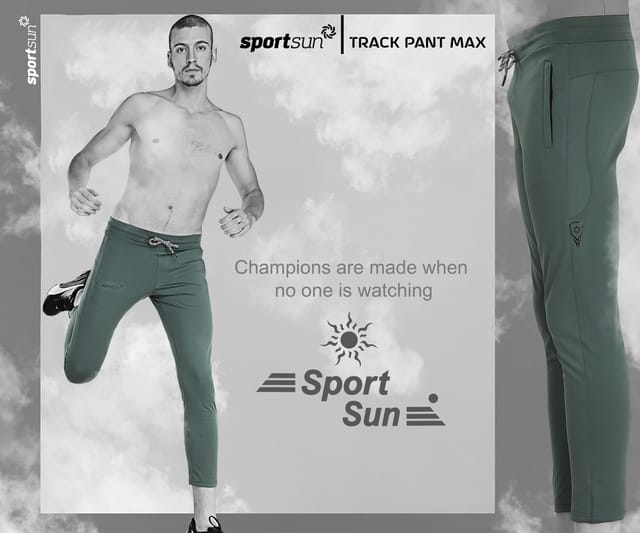 Sport Sun Solid Men Sea Green Max Track Pant MX 03