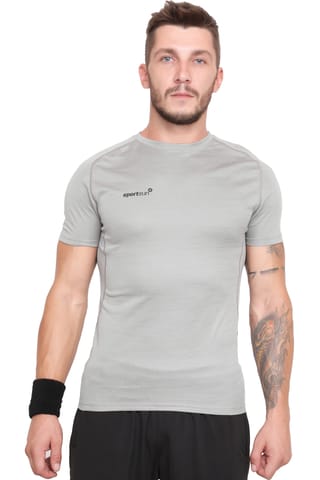 Sport Sun Solid Men Light Grey Cool Run T Shirt CRT 01