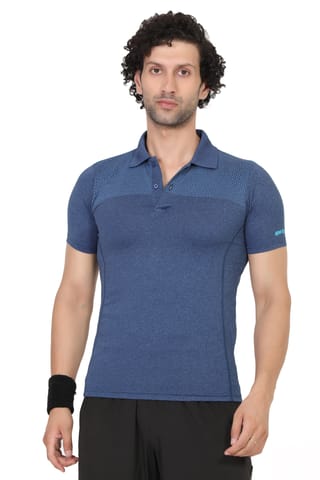 Sport Sun Printed Men Royal Blue Polo T Shirt MPP 02