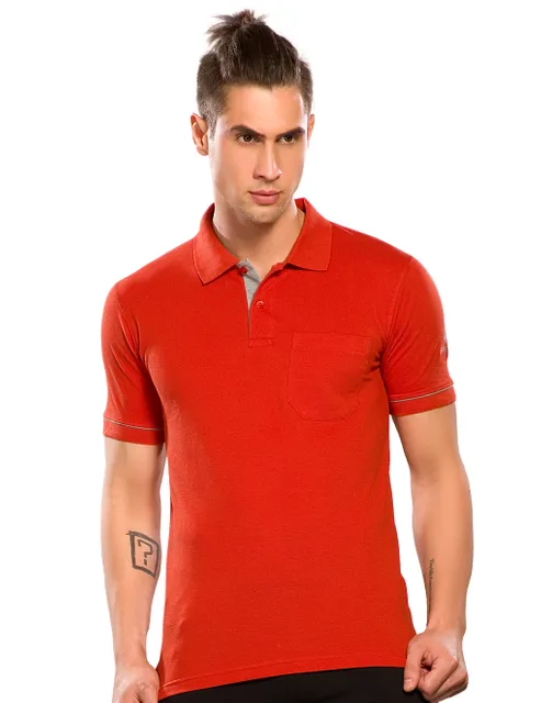 Sport Sun Solid Men Mattey Fine Rust Red T-shirt