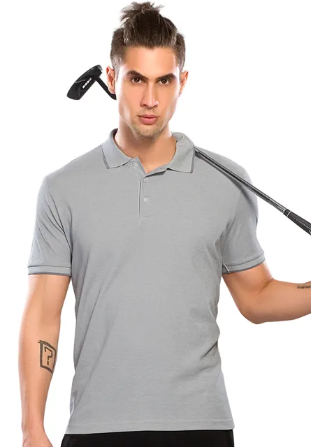 Sport Sun Solid Men Ultimate Polo Grey T-shirt