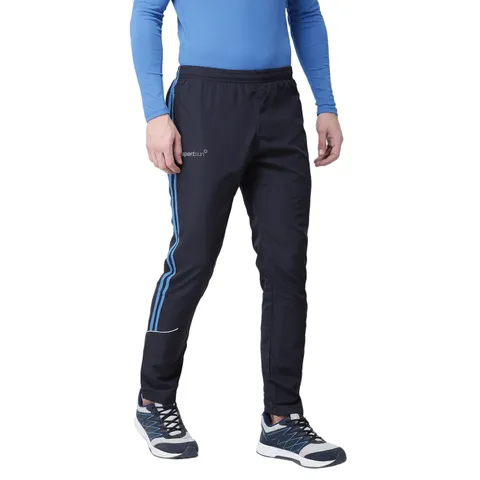 Sport Sun Micro Peach Navy Blue Track Pants For Men