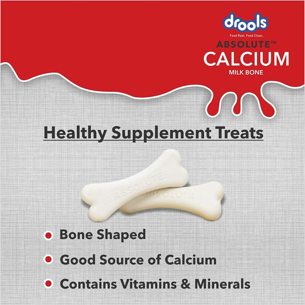 Drools Absolute Calcium Milk Bone, Dog Supplement for Medium Breed Dogs