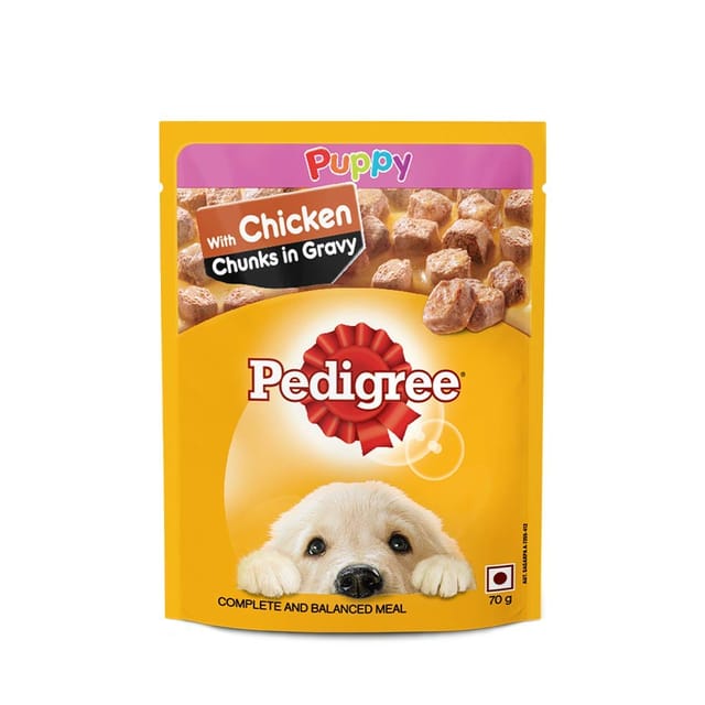 Pedigree Puppy Chicken Chunks in Gravy Wet Dog Food - 70 g