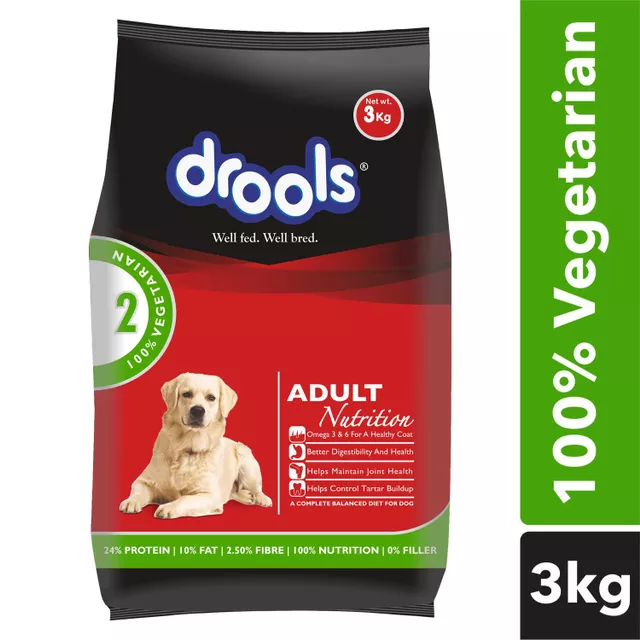 Drools - 100% Vegetarian Adult dog food (3 Kg)