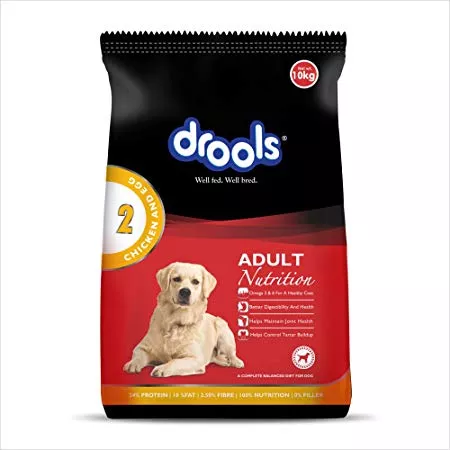 Drools - Chicken and Egg Adult dog food (10 Kg) Inside 2kg free