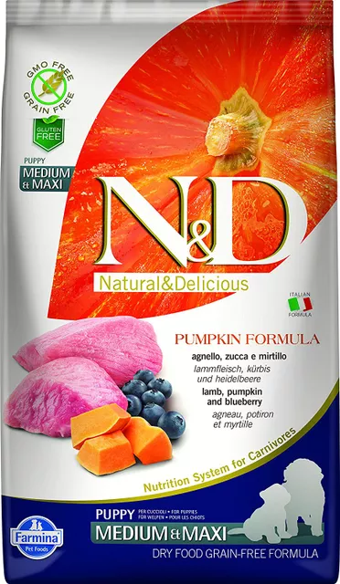 Farmina N&D Grain Free Pumpkin Lamb and Blueberry Adult Food, 2.5 kg