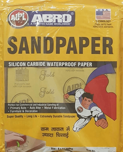 ABRO CPG Grit 180 Craft Paper Gold Sanding Paper 50Pcs Water Proof Silicon Carbide Paper