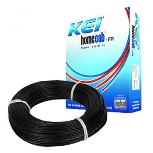 KEI HOME CAB 4 mm Single Core Copper Flexible FR Cable 180 Mtr Black Colour