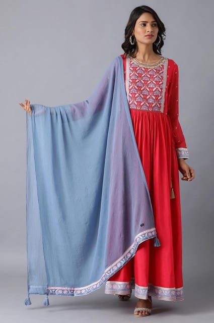 Blue Chiffon Dupatta Blue Chiffon Dupatta