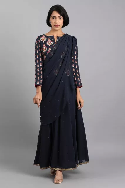 Navy Blue Round Neck Set Navy Blue Round Neck Set