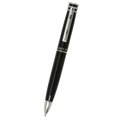 شيروتي قلم حبر جاف أسود وفضي NST7304