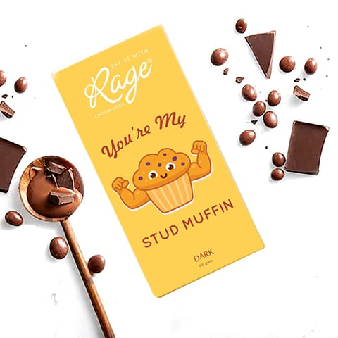 Rage Your My Stud Muffin Dark Chocolate Bar