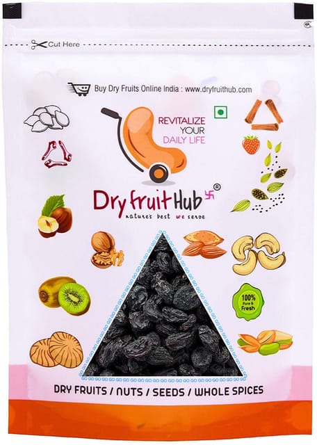 Dry Fruit Hub Afghani Seedless Black Raisin