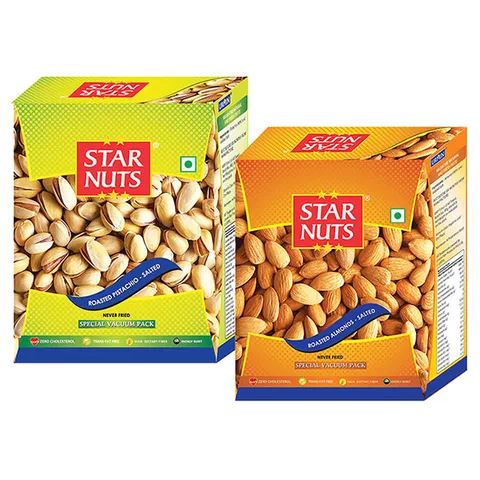Star Nuts Combos of Roasted Salted Almonds & Salted Pistachios