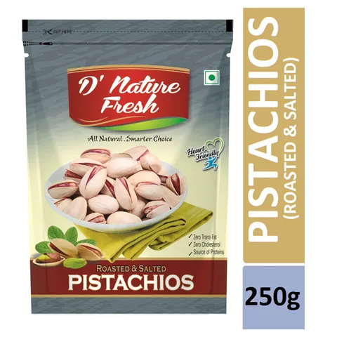 D' nature Fresh Roasted Salted Irani Pistachios