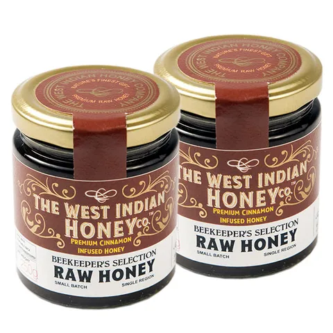 The West Indian Honey Raw Unprocessed Cinnamon Infused Honey 250 gms (Pack of 2)