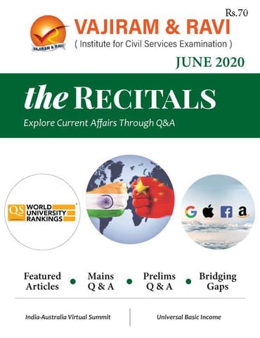 Vajiram & Ravi Monthly Current Affairs - The Recitals - June 2020 - [PRINTED]