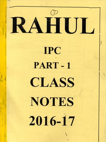 (Set of 11 Booklets) Law Optional Handwritten/Class Notes - Rahul's Law - [PRINTED]
