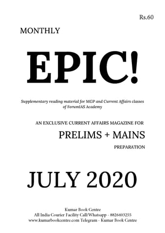 Forum IAS Factly/EPIC Monthly Current Affairs - July 2020 - [PRINTED]