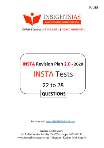 Insights on India 75 Days Revision Plan 2.0 - Day 22 to 28 - [PRINTED]