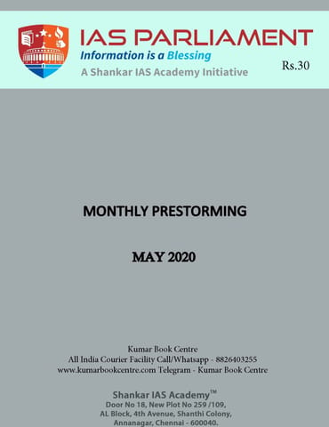 Shankar IAS Monthly Prestorming - May 2020 - [PRINTED]