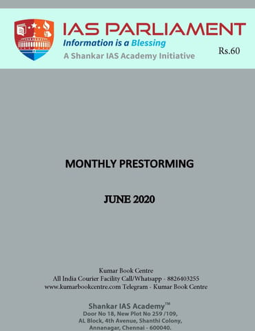 Shankar IAS Monthly Prestorming - June 2020 - [PRINTED]