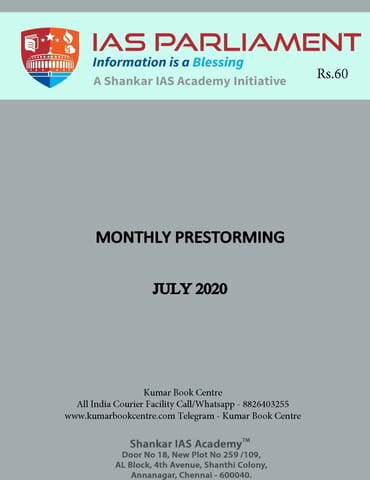 Shankar IAS Monthly Prestorming - July 2020 - [PRINTED]