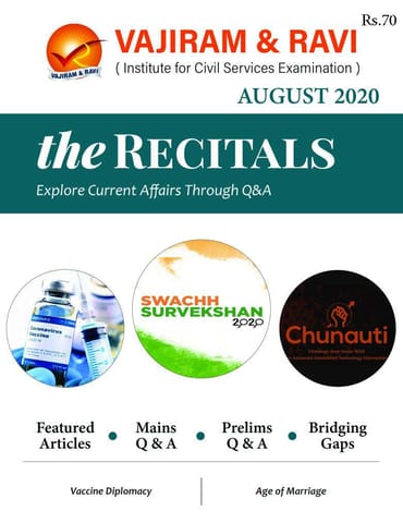 Vajiram & Ravi Monthly Current Affairs - The Recitals - August 2020 - [PRINTED]