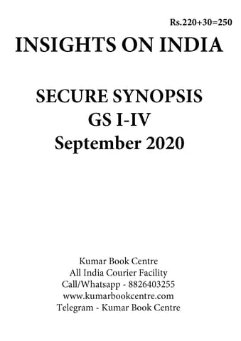 Insights on India Secure Synopsis (GS I to IV) - September 2020 - [PRINTED]