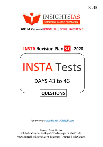 Insights on India 75 Days Revision Plan 3.0 - Day 43 to 46 - [PRINTED]
