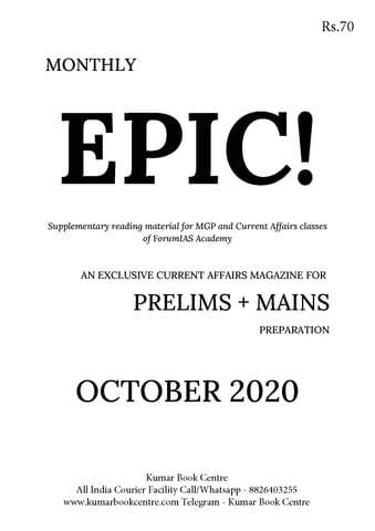 Forum IAS Factly/EPIC Monthly Current Affairs - October 2020 - [PRINTED]