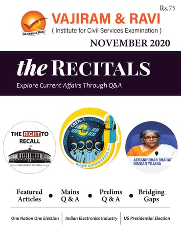 Vajiram & Ravi Monthly Current Affairs - The Recitals - November 2020 - [PRINTED]