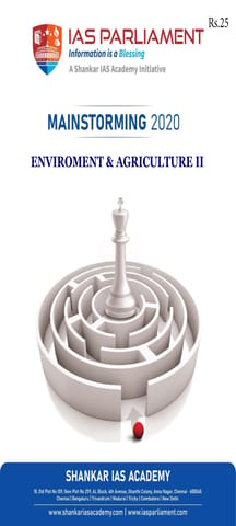 Shankar IAS Mainstorming 2020 - Environment & Agriculture 2 - [PRINTED]