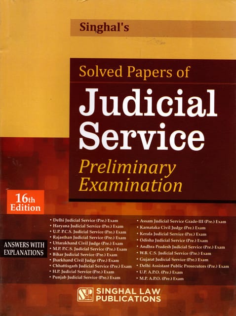 Solved Papers Of Judicial Services Pre Examination