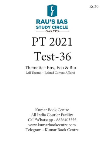 (Set) Rau's IAS PT Test Series 2021 - Test 36 to 40 - [PRINTED]