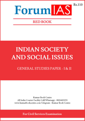 Forum IAS Red Book - GS 1 & 2 Indian Society & Social Issues - [B/W PRINTOUT]