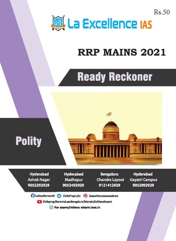 La Excellence Ready Reckoner RRP Mains 2021 - Polity - [B/W PRINTOUT]