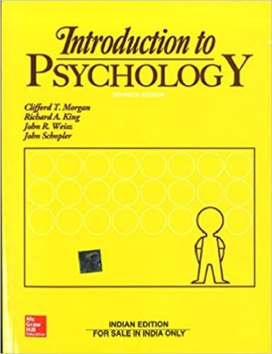 Introduction To Psychology  Morgan and King 7th Edition