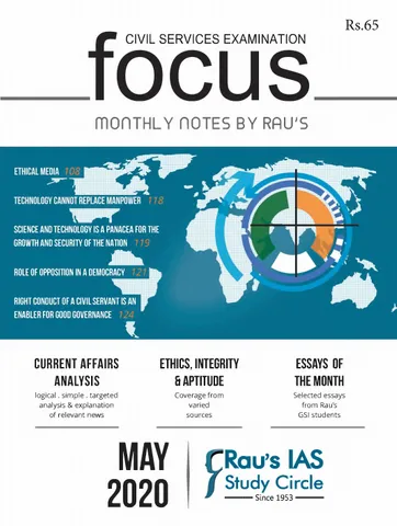 Rau's IAS Focus Monthly Current Affairs - May 2020 - [PRINTED]