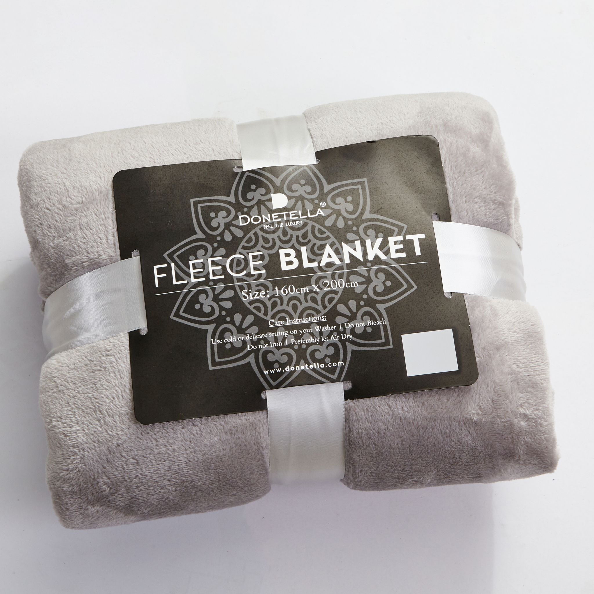 Soft Flannel Fleece Blanket Twin Cloud Grey