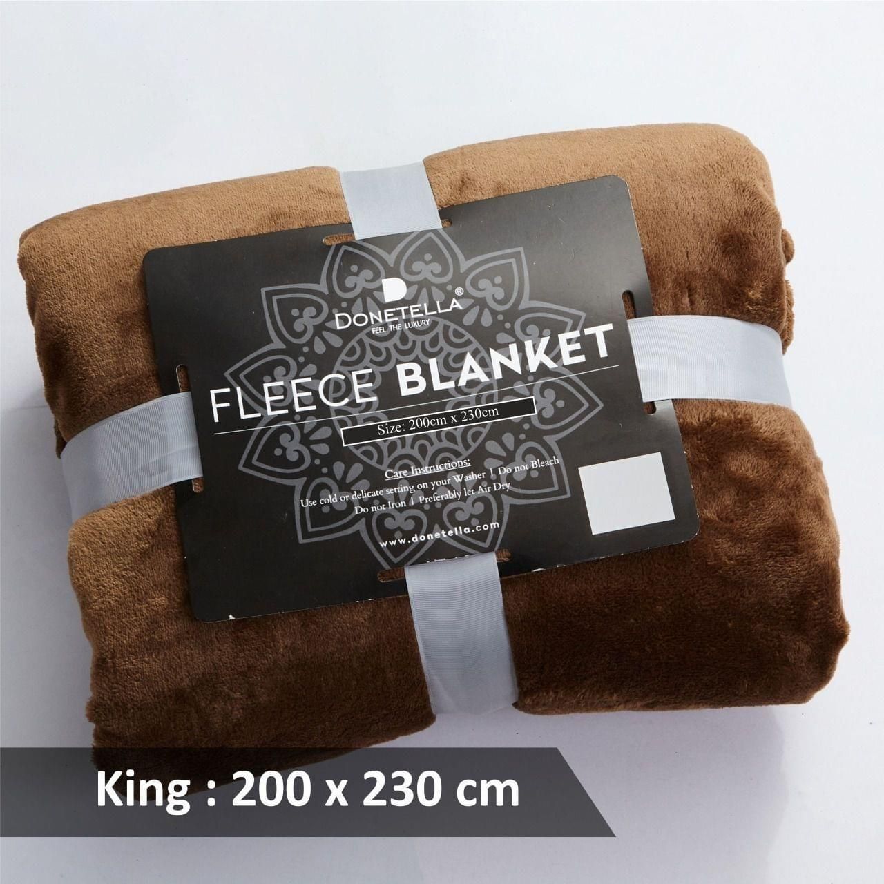 Soft Flannel Fleece Blanket King Cocoa
