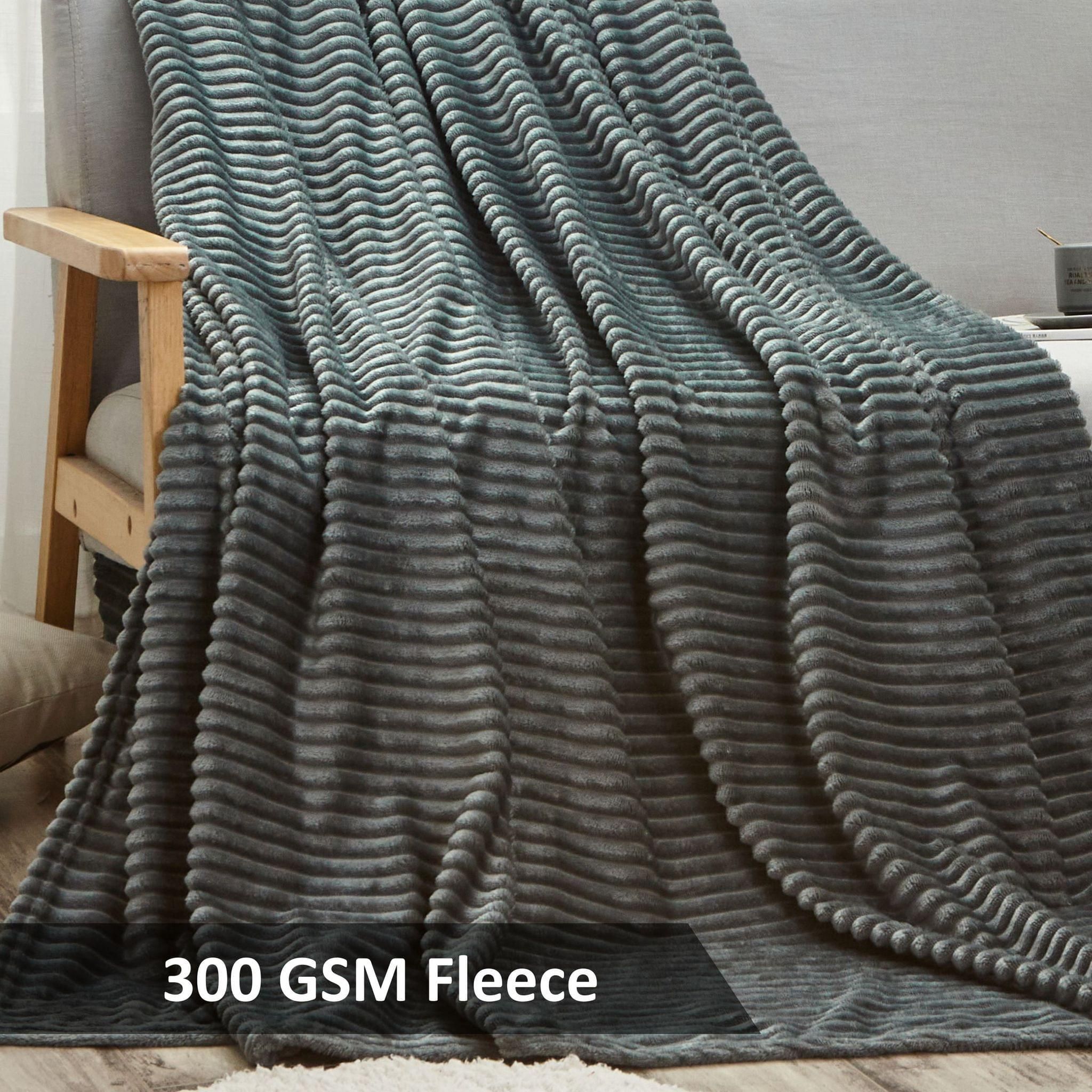 Soft Flannel Fleece Blanket King Fuscous Grey